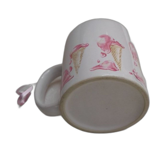 Yankee Candle Votive Fresh Roses Candle & Ice Cream Cone Mug Gift Set Tulle New - Picture 5 of 9